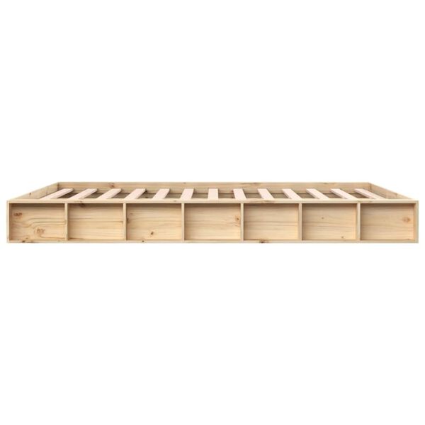 vidaXL Πλαίσιο Κρεβατιού 150 x 200 εκ. Μασίφ Ξύλο King Size