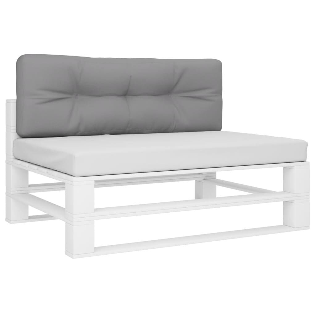 vidaXL Μαξιλάρι Παλέτας Γκρι 120 x 40 x 12 εκ. Υφασμάτινο