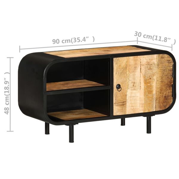 vidaXL Έπιπλο Τηλεόρασης 90 x 30 x 48 εκ. από Ακατέργαστο Ξύλο Μάνγκο