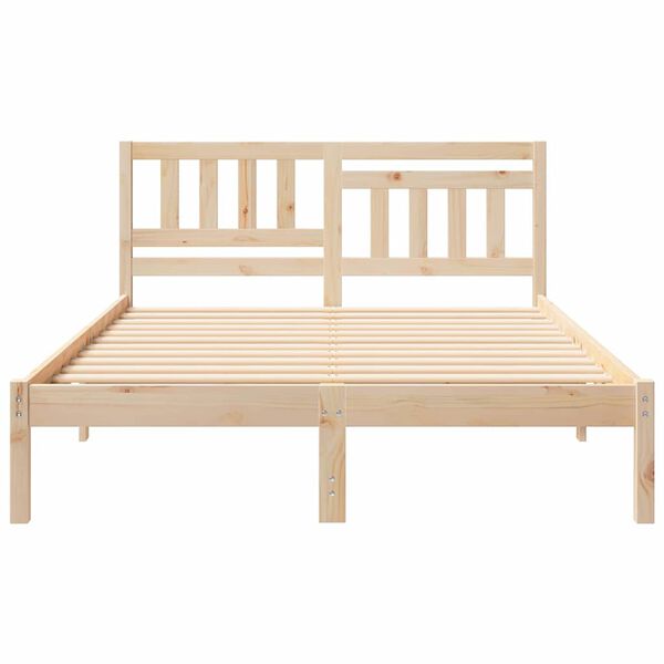 vidaXL Σκελετός Κρεβατιού Καφέ 120 x 200 cm Μασίφ ξύλο πεύκου