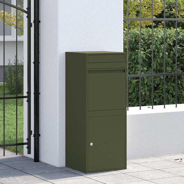 vidaXL Θυρίδα Πακέτων Λαδί 41 x 38 x 103 εκ Ατσάλι