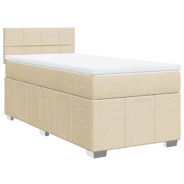 vidaXL &Kappa;&rho;&epsilon;&beta;ά&tau;&iota; Boxspring &mu;&epsilon; &Sigma;&tau;&rho;ώ&mu;&alpha; &Kappa;&rho;&epsilon;&mu; 80 x 200 &epsilon;&kappa;. &Upsilon;&phi;&alpha;&sigma;&mu;ά&tau;&iota;&nu;&omicron;