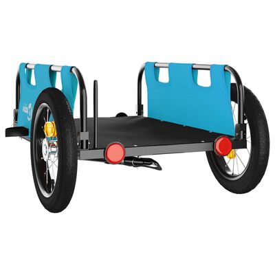 vidaXL Τρέιλερ Ποδηλάτου για Φορτία Μπλε Ύφασμα Oxford/Σίδηρος