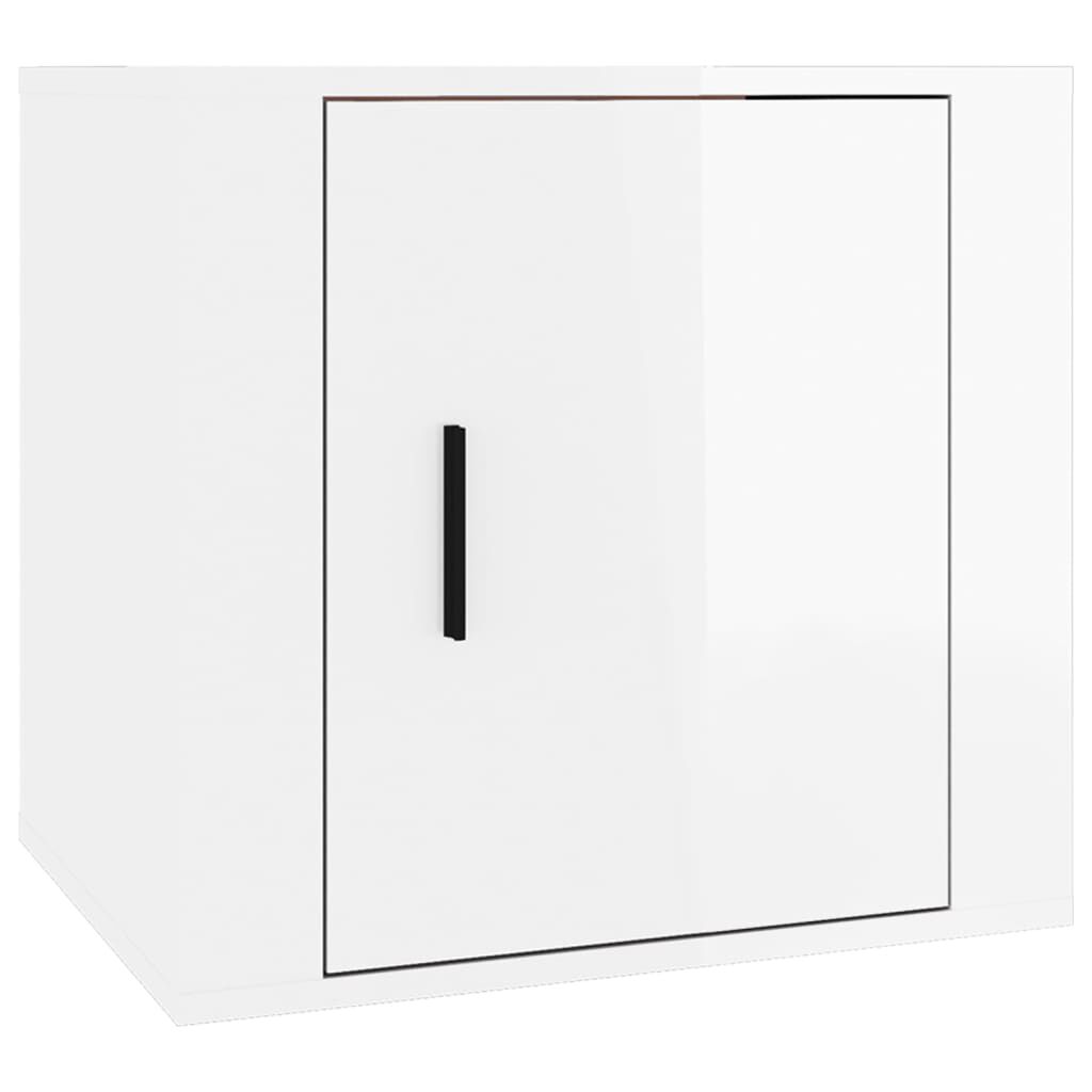 vidaXL Κομοδίνα Γυαλιστερό Λευκό 50 x 39 x 47 εκ.
