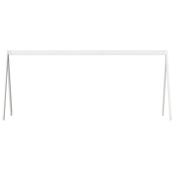 vidaXL Οροφή Κρεβατιού Παιδική Λευκό 209x95,5x88 εκ. Μασίφ Ξύλο Πεύκου