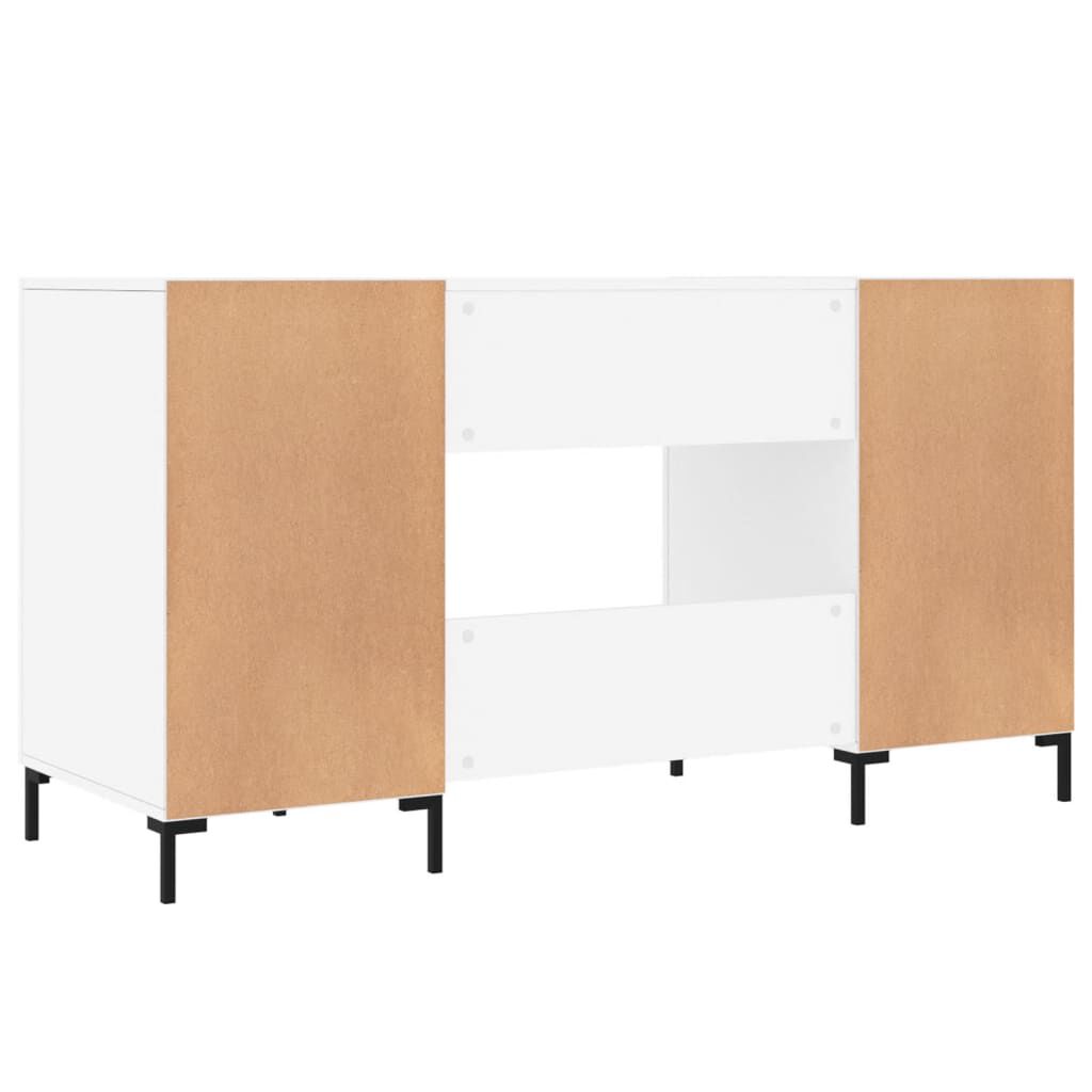 vidaXL Γραφείο Λευκό 140 x 50 x 75 εκ. από Επεξεργασμένο Ξύλο