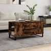 vidaXL Τραπεζάκι Σαλονιού Καπνιστή Δρυς 102x44,5x50 εκ. Επεξεργ. Ξύλο