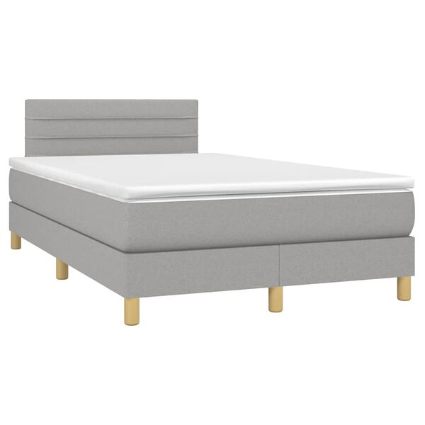 vidaXL &Kappa;&rho;&epsilon;&beta;ά&tau;&iota; Boxspring &mu;&epsilon; &Sigma;&tau;&rho;ώ&mu;&alpha; & LED &Alpha;&nu;.&Gamma;&kappa;&rho;&iota; 120x190&epsilon;&kappa;. &Upsilon;&phi;&alpha;&sigma;&mu;ά&tau;&iota;&nu;&omicron;