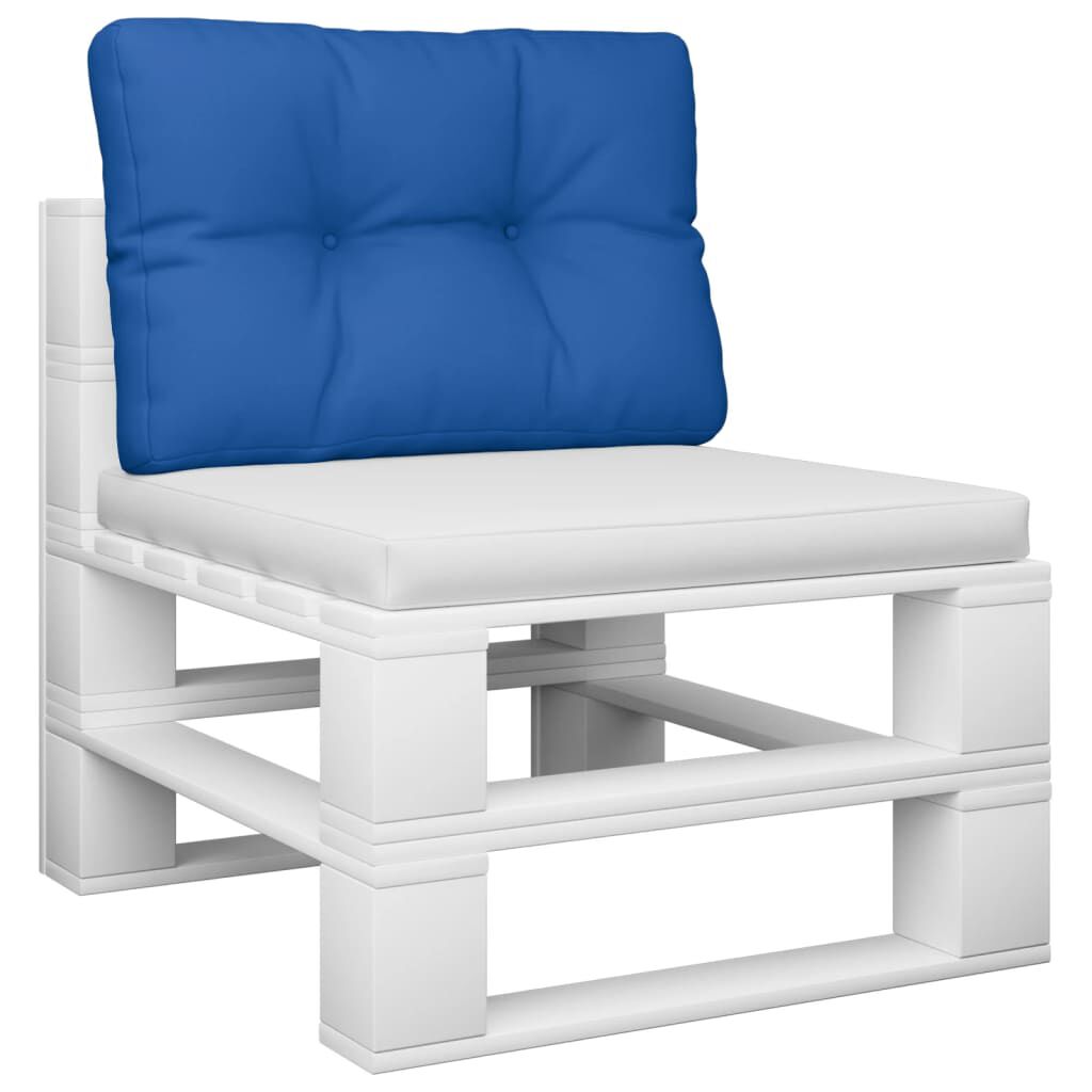 vidaXL Μαξιλάρι Παλέτας Μπλε Ρουά 60 x 40 x 12 εκ. Υφασμάτινο
