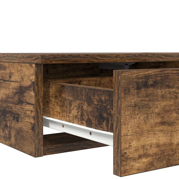 vidaXL Συρτάρια κρεβατιού Καπνιστή δρυς 135 x 36.5 x 16.5 εκ