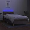vidaXL &Kappa;&rho;&epsilon;&beta;ά&tau;&iota; Boxspring &mu;&epsilon; &Sigma;&tau;&rho;ώ&mu;&alpha; & LED Taupe 90x190 &epsilon;&kappa;. &Upsilon;&phi;&alpha;&sigma;&mu;ά&tau;&iota;&nu;&omicron;
