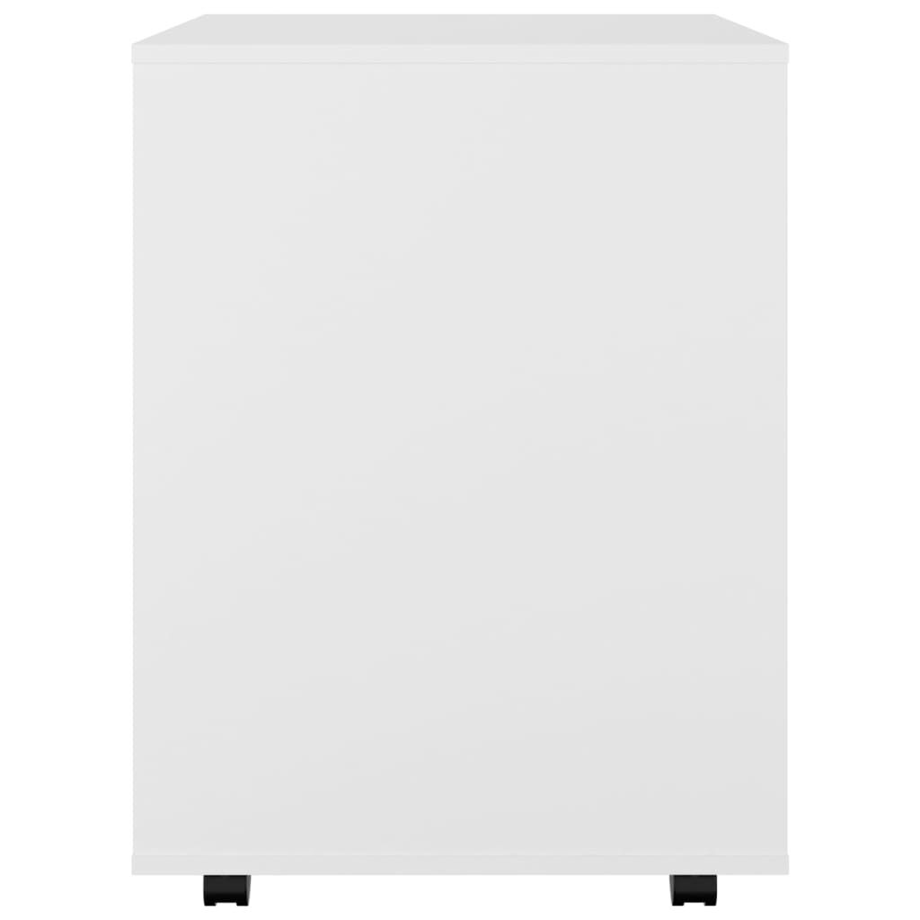vidaXL Ντουλάπι Τροχήλατο Λευκό 60 x 53 x 72 εκ. από Επεξ. Ξύλο