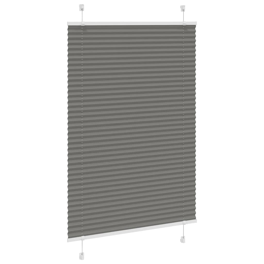 vidaXL Πλισέ περσίδα Ανθρακί 95x100 cm Πλάτος υφάσματος 94,4 cm