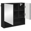 vidaXL Σετ Επίπλων Μπάνιου με συρτάρι 3 pcs Μαύρο 61 x 35 x 64 εκ.