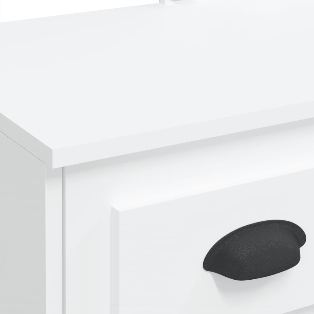 vidaXL Μπουντουάρ με LED Φώτα Λευκό 90x42x132,5 εκ.