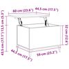 vidaXL Τραπεζάκι Σαλονιού Sonoma Δρυς 60x44,5x45εκ. Επεξεργασμένο Ξύλο
