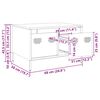 vidaXL Έπιπλο Τηλεόρασης Λευκό 68x50x43,5 εκ. Χάλυβας Ψυχρής Έλασης