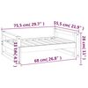vidaXL Κρεβάτι Σκύλου Μελί 75,5x55,5x28 εκ. από Μασίφ Ξύλο Πεύκου