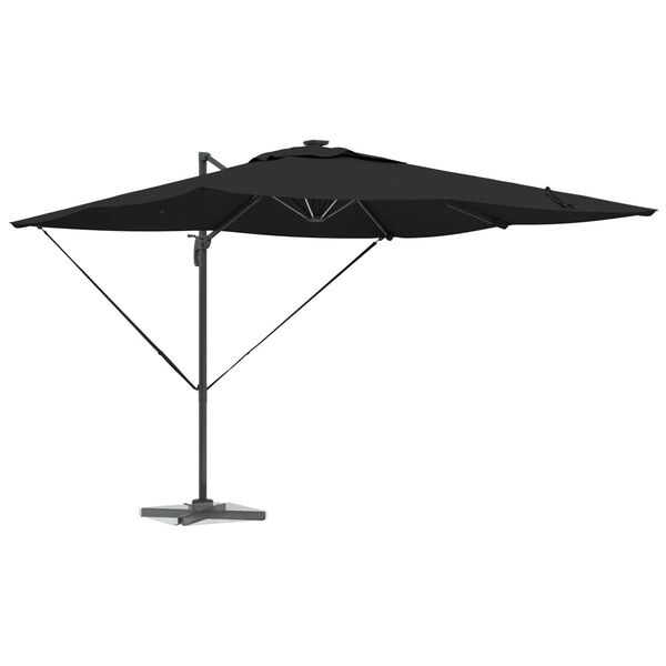 vidaXL Κάθισμα Ρομά με LED - Μαύρο, 286 x 285 x 270 cm, Από Αλουμίνιο