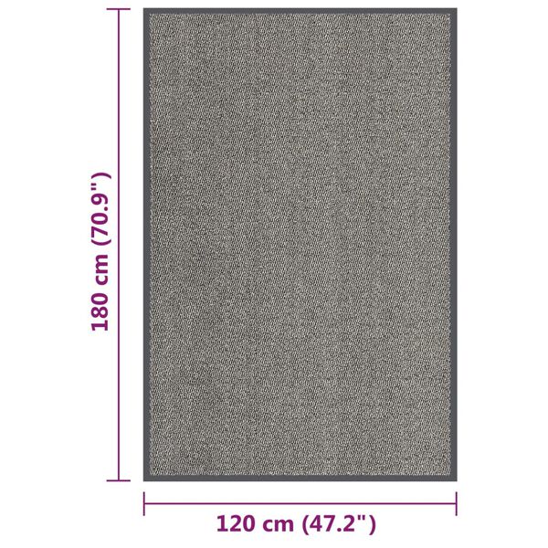 vidaXL Πατάκι Εισόδου Θυσανωτό Ανοιχτό Καφέ 120 x 180 εκ.
