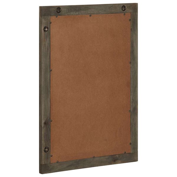 vidaXL Καθρέφτης μπάνιου γκρι 50x3x70 cm από μασίφ ξύλο Μάνγκο