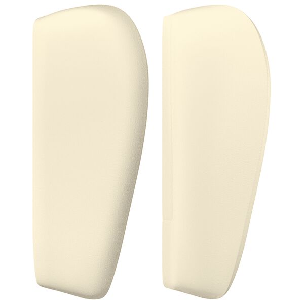 vidaXL Κρεβάτι Boxspring με Στρώμα Κρεμ 90x200 εκ. από Συνθετικό Δέρμα