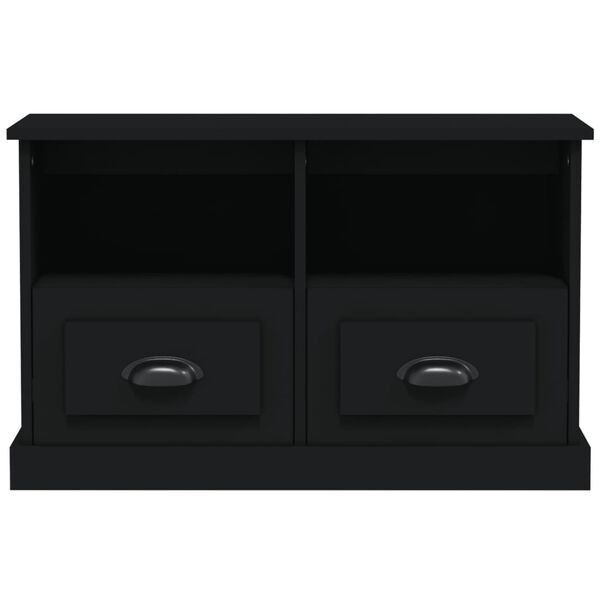 vidaXL Έπιπλο Τηλεόρασης Μαύρο 80x35x50 εκ. Επεξ. Επεξεργασμένο Ξύλο