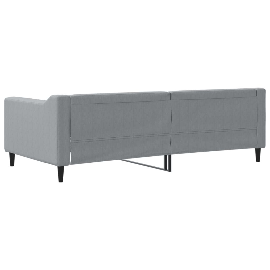 vidaXL Καναπές Κρεβάτι Ανοιχτό Γκρι 90 x 190 εκ. Υφασμάτινος