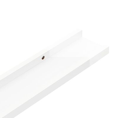 vidaXL Ράφια Τοίχου 2 τεμ. Γυαλιστερό Λευκό 80 x 9 x 3 εκ.