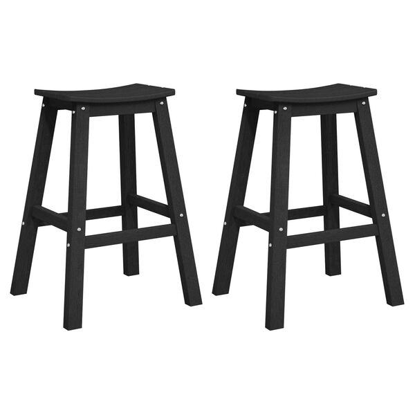 vidaXL Μπαρ σκαμπό 2 pcs Μαύρο 52 x 43 x 73.5εκ Πλαστικό