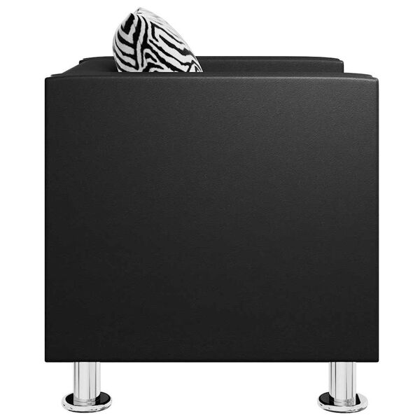 vidaXL Πολυθρόνα Μαύρη από Συνθετικό Δέρμα