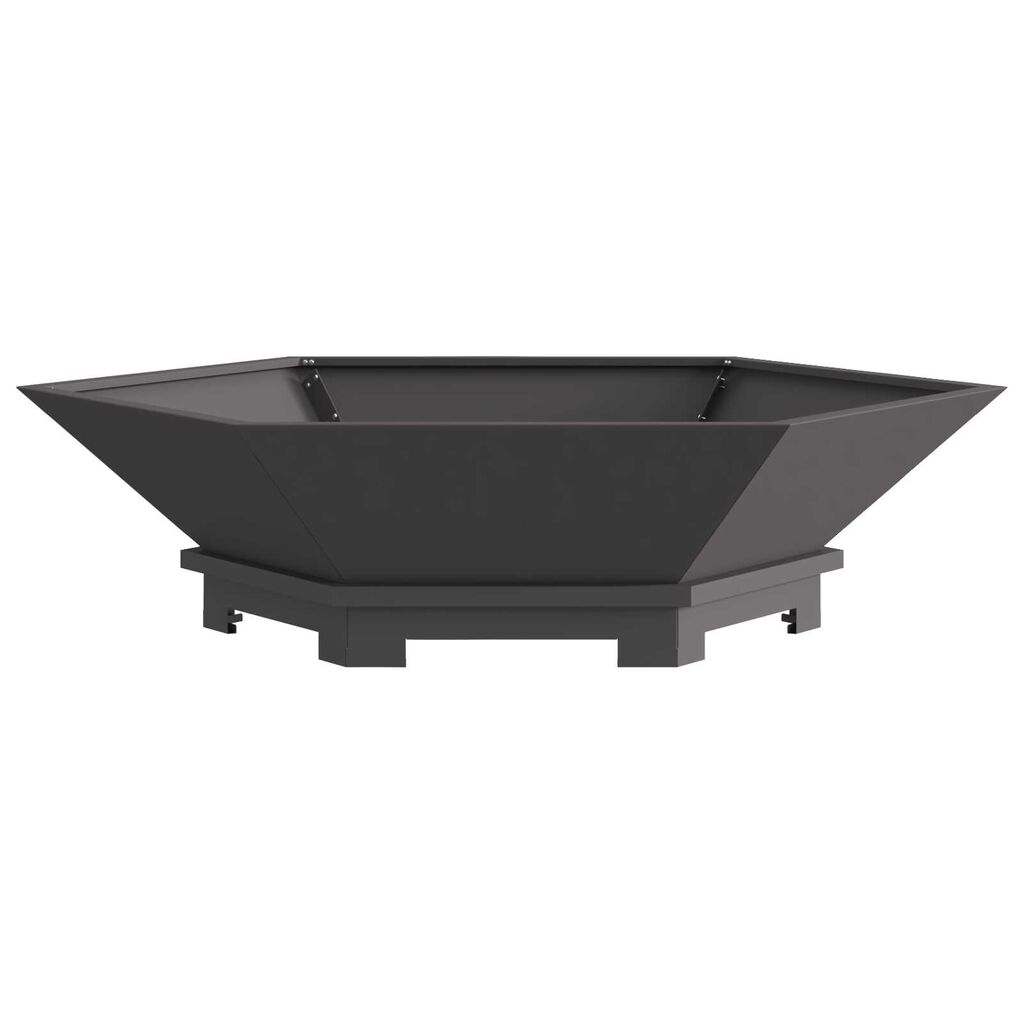 vidaXL Φωτιά Πυρκαγιάς Εξαγωνική Μαύρη 100x100x28 εκ Ατσάλι