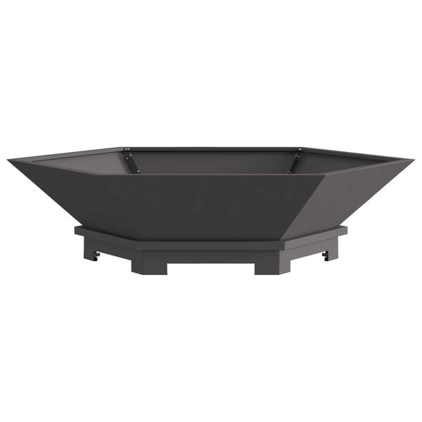 vidaXL Φωτιά Πυρκαγιάς Εξαγωνική Μαύρη 100x100x28 εκ Ατσάλι