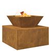 vidaXL Φωτιά Σκ rusty 50 x 50 x 40 cm Ατσάλι σκληρυθέν στον αέρα