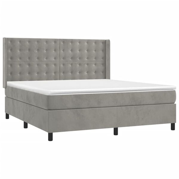 vidaXL &Kappa;&rho;&epsilon;&beta;ά&tau;&iota; Boxspring &mu;&epsilon; &Sigma;&tau;&rho;ώ&mu;&alpha; & LED &Alpha;&nu;.&Gamma;&kappa;&rho;&iota; 180x200 &epsilon;&kappa;. &Beta;&epsilon;&lambda;&omicron;ύ&delta;&iota;&nu;&omicron;
