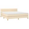 vidaXL &Kappa;&rho;&epsilon;&beta;ά&tau;&iota; Boxspring &mu;&epsilon; &Sigma;&tau;&rho;ώ&mu;&alpha; & LED &Kappa;&rho;&epsilon;&mu; 160x200 &epsilon;&kappa;. &Upsilon;&phi;&alpha;&sigma;&mu;ά&tau;&iota;&nu;&omicron;