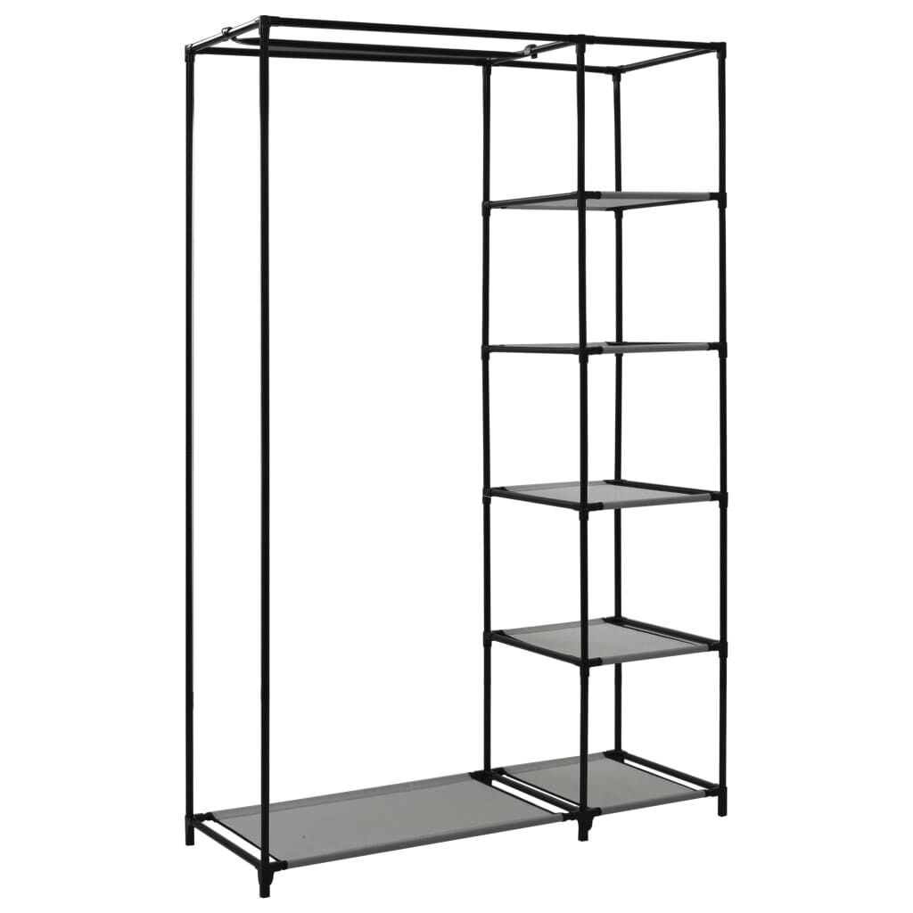 vidaXL Ντουλάπα Αναδιπλούμενη Γκρι 110 x 45 x 175 εκ. Υφασμάτινη