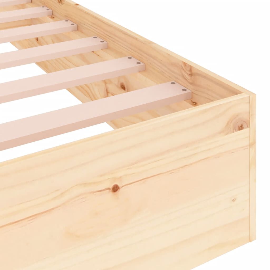 vidaXL Σκελετός Κρεβατιού Χωρίς Στρώμα 120x200 εκ Μασίφ Ξύλο
