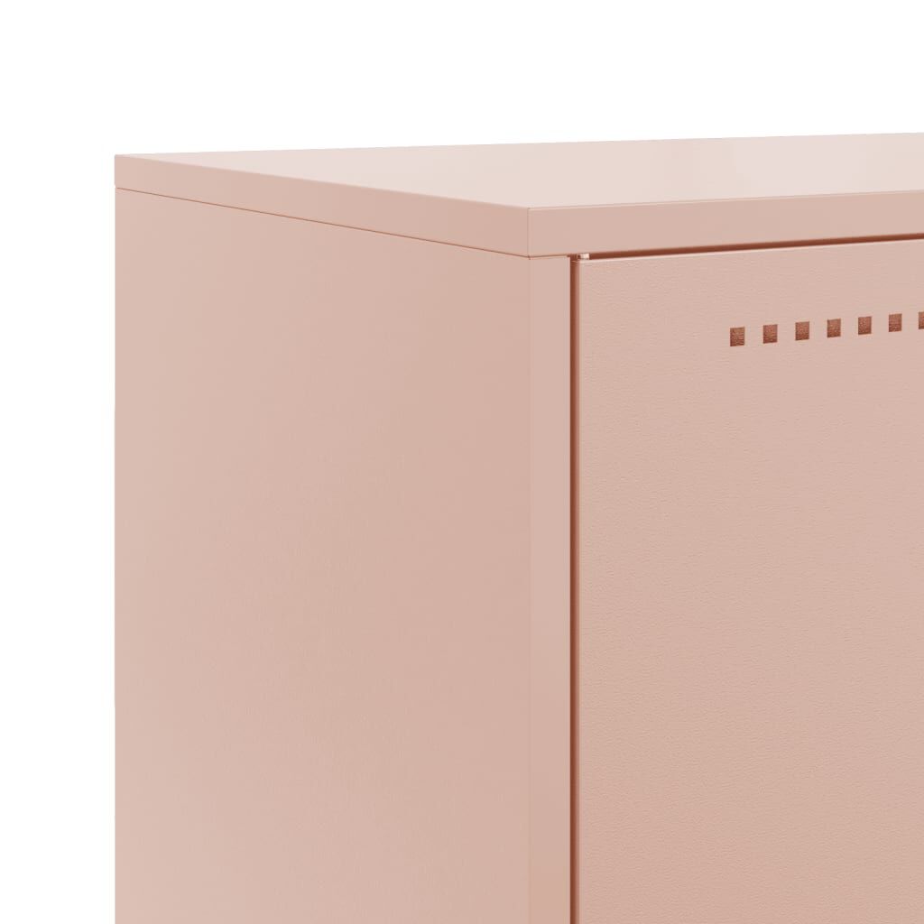 vidaXL Ντουλάπι Ροζ 68,5x38,5x123,5 εκ. από Ατσάλι