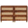 vidaXL Σετ Μπουφέ 2 pcs Καφέ 60 x 33.5 x 75 εκ. Μασίφ ξύλο μάνγκο