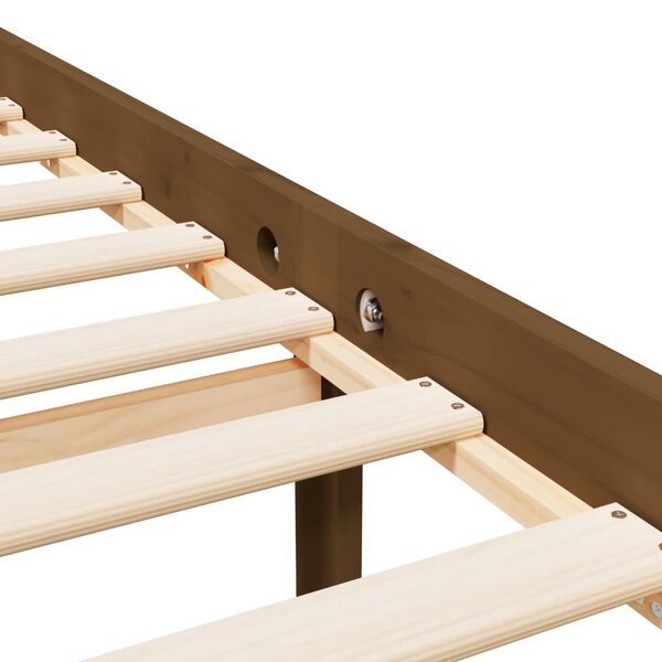 vidaXL Κρεβάτι Ηλικιωμένων Μελί 150x200εκ. Μασίφ Ξύλο Πεύκου King Size