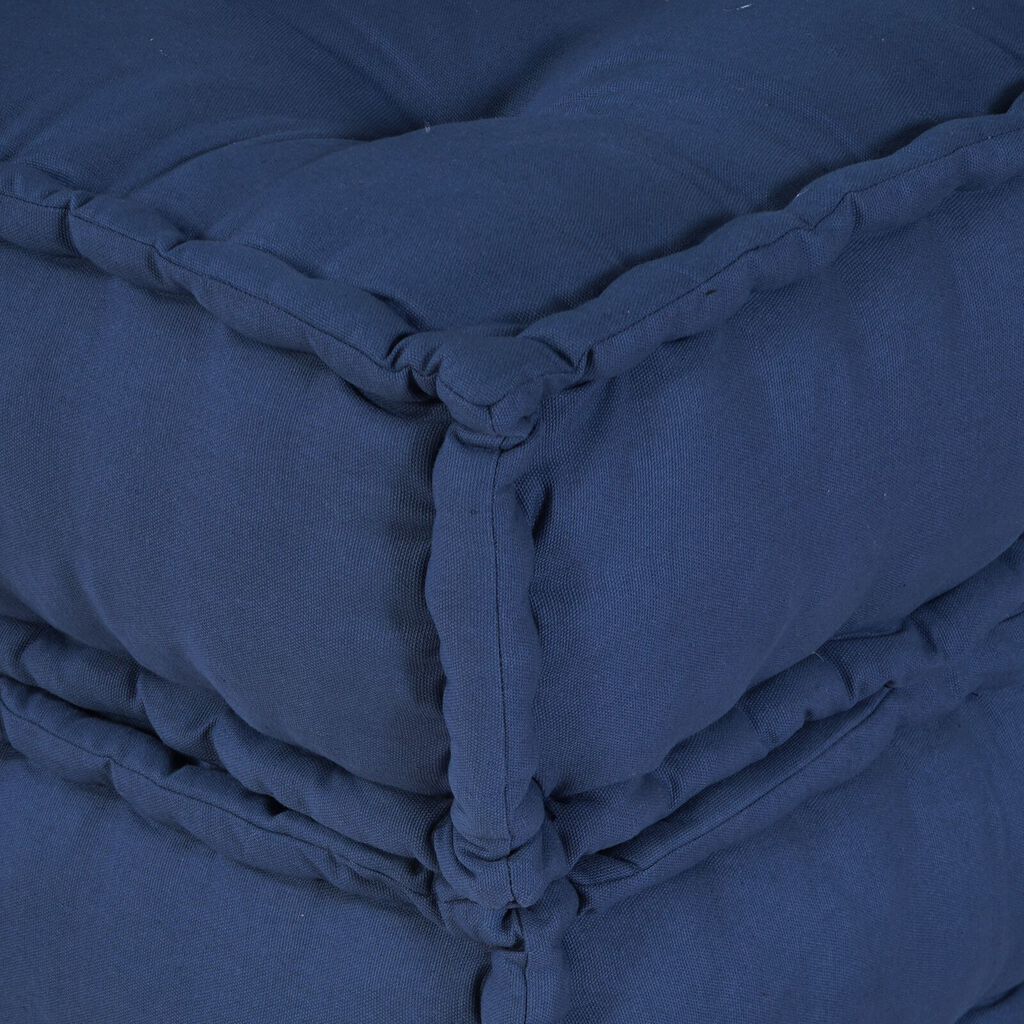 vidaXL Modular Pouffes 3 τμχ από ύφασμα Indigo