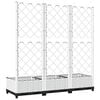 vidaXL Ζαρντινιέρα Κήπου με Καφασωτό Λευκή 120x40x121,5 εκ. Πολυπροπ.