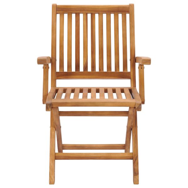 vidaXL Καρέκλες Κήπου 2 τεμ. από Μασίφ Ξύλο Teak με Κόκκινα Μαξιλάρια