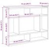 vidaXL Ραφιέρα Τοίχου Λευκή 75 x 16 x 55 εκ. από Επεξεργασμένο Ξύλο