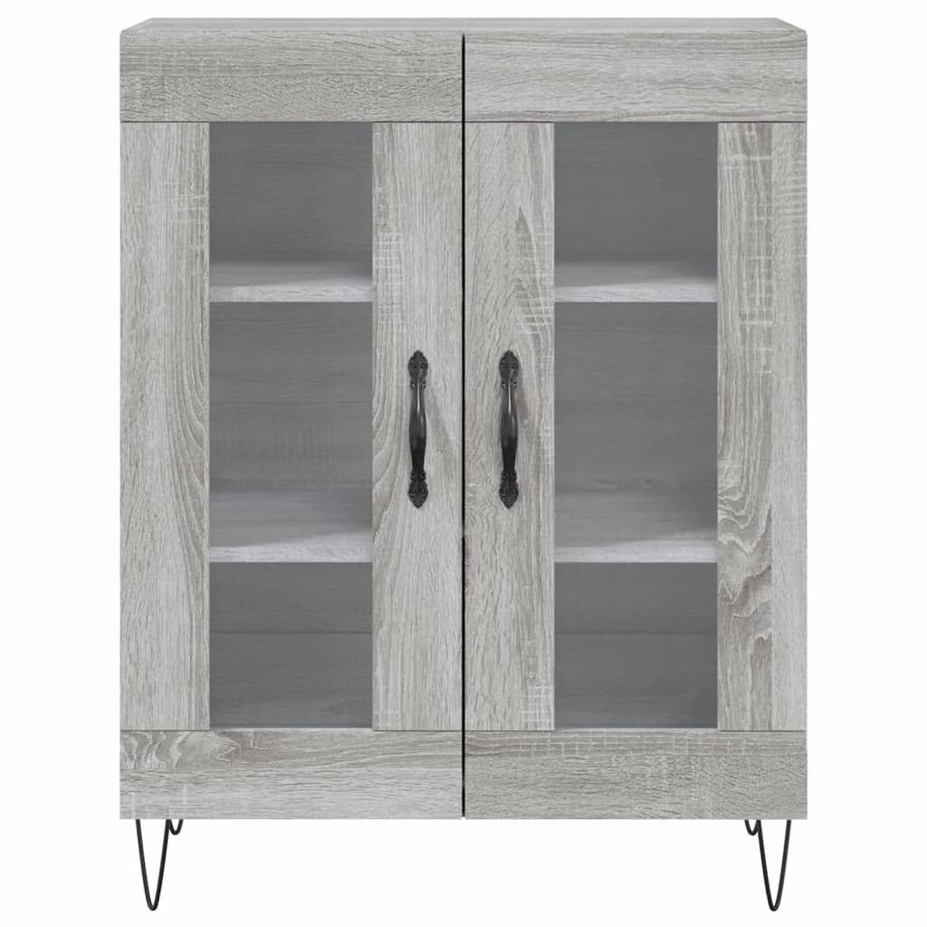 vidaXL Ντουλάπι Γκρι Sonoma 69,5 x 34 x 180 εκ. Επεξεργασμένο Ξύλο