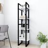 vidaXL Βιβλιοθήκη με 4 Ράφια Λευκή 40 x 30 x 140 εκ. από Επεξ. Ξύλο