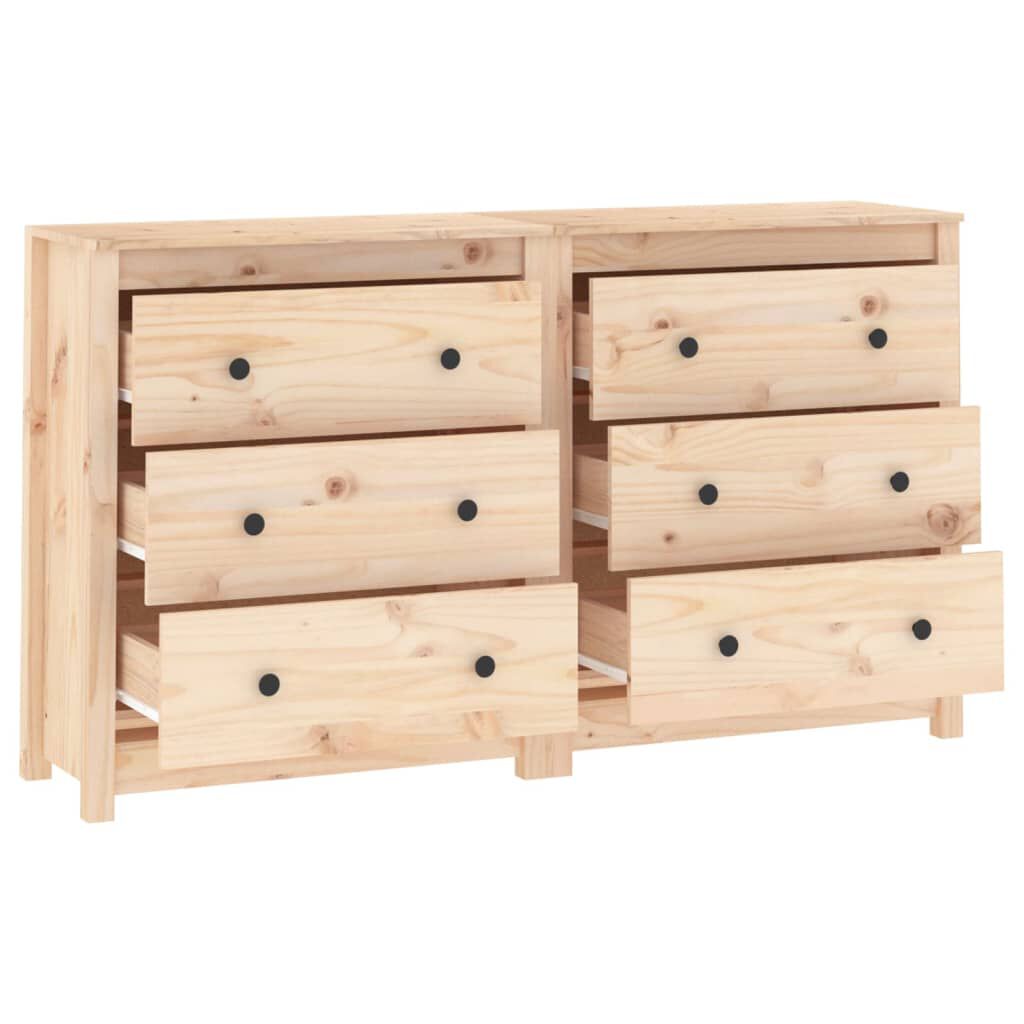 vidaXL Ντουλάπι 140x35x80 εκ. από Μασίφ Ξύλο Πεύκου
