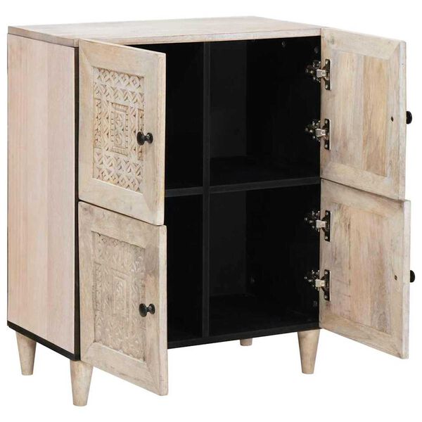 vidaXL Πλαϊνό γραφείο Λευκό 33.5 x 60 x 75 εκ