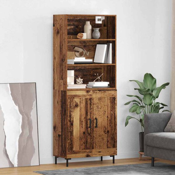 vidaXL Highboard &Pi;&alpha;&lambda;&iota;ό &xi;ύ&lambda;&omicron; 69,5 x 34 x 180 &epsilon;&kappa;. &Epsilon;&pi;&epsilon;&xi;&epsilon;&rho;&gamma;&alpha;&sigma;&mu;έ&nu;&omicron; &xi;ύ&lambda;&omicron;